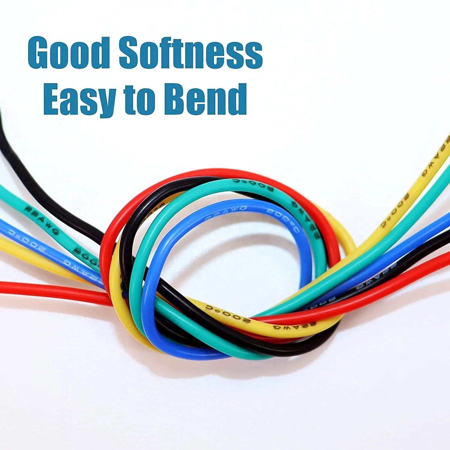 60Ft 12AWG Electric Silicone Wire Kit 6 Colors(Each 10FT) 12 Gauge Hook Up Wire Cables Tinned Copper Stranded Wire