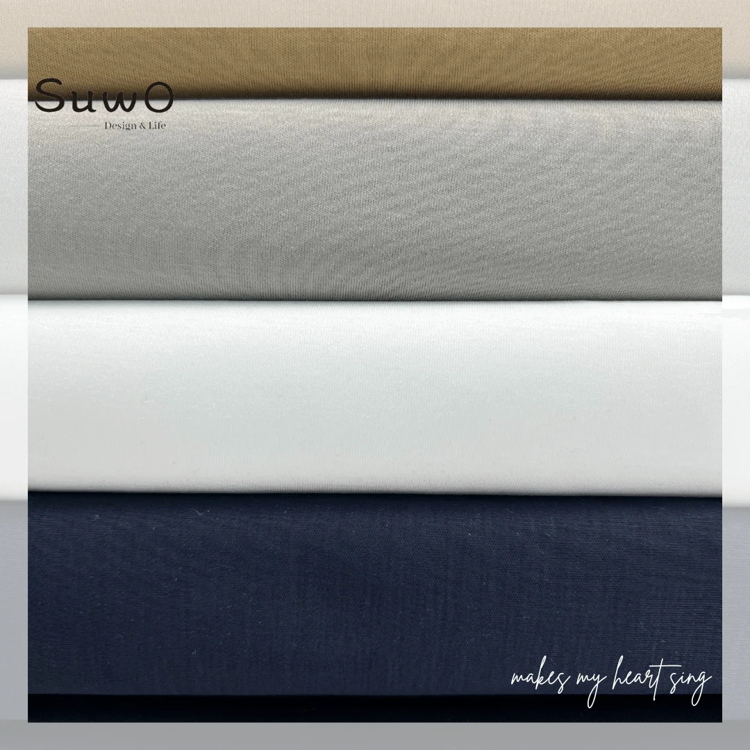 organic cotton mercerized fabric Double Faced jersey knit fabrics wholesale custom printing for men women dresses tshirt 2024