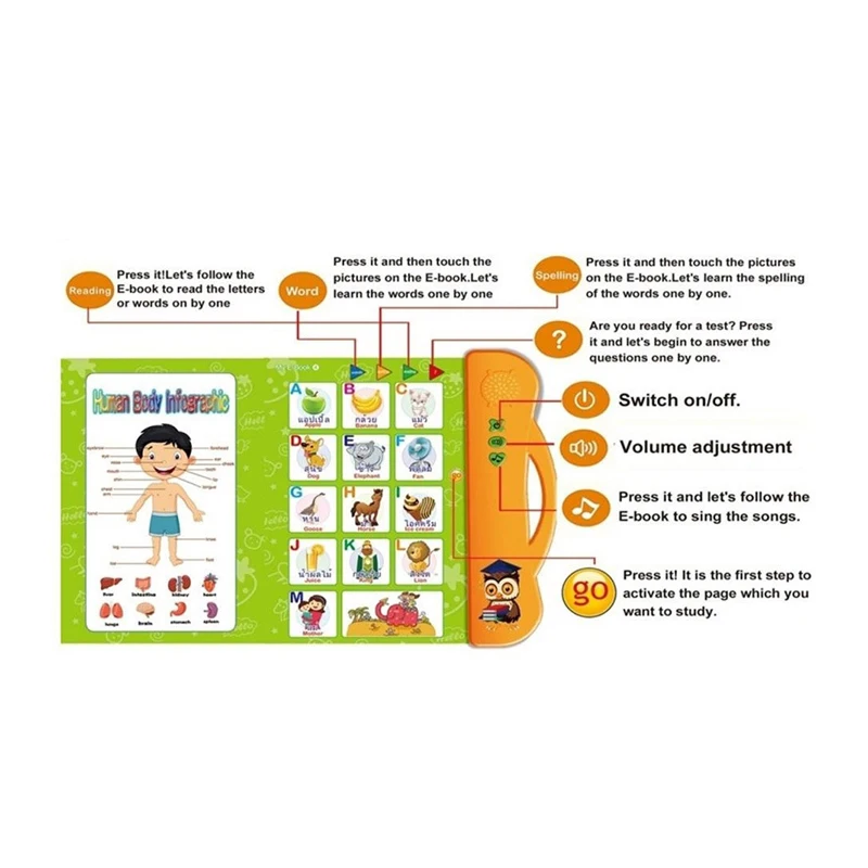 NEW Manufacturer Printing and publishing music all day long book kids english talking book