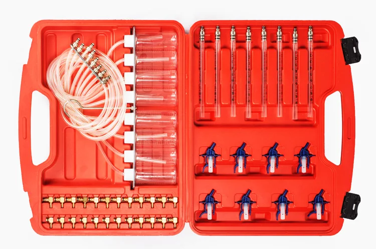 Diesel Engine Injector Flow Test Diagnostic Adaptor Set Meter Fuel injector flowmeter Cylinder Common Rail Tool