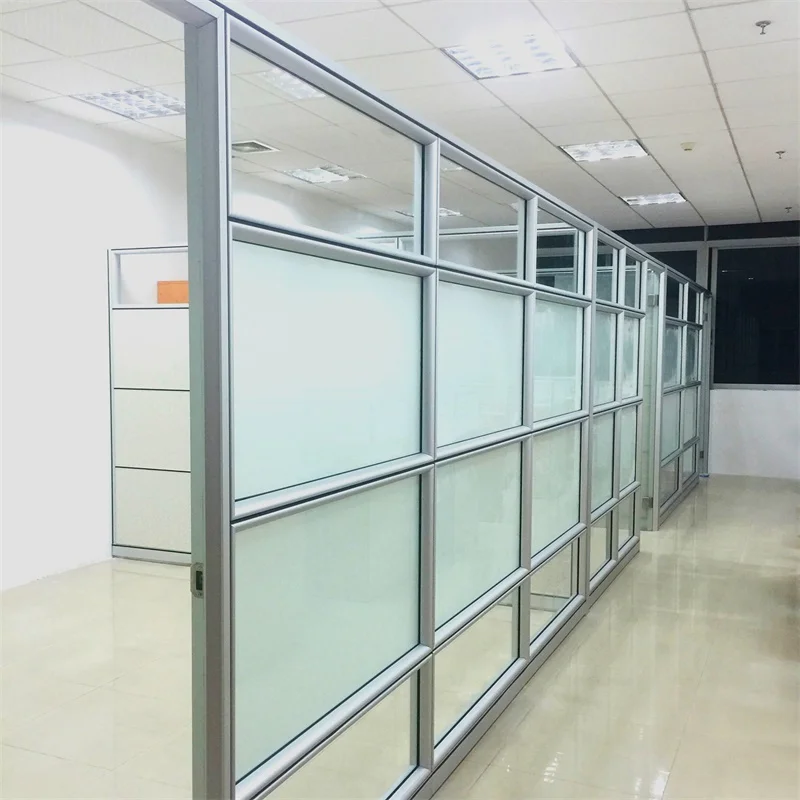 Factory direct price glass wall partition half height design partition