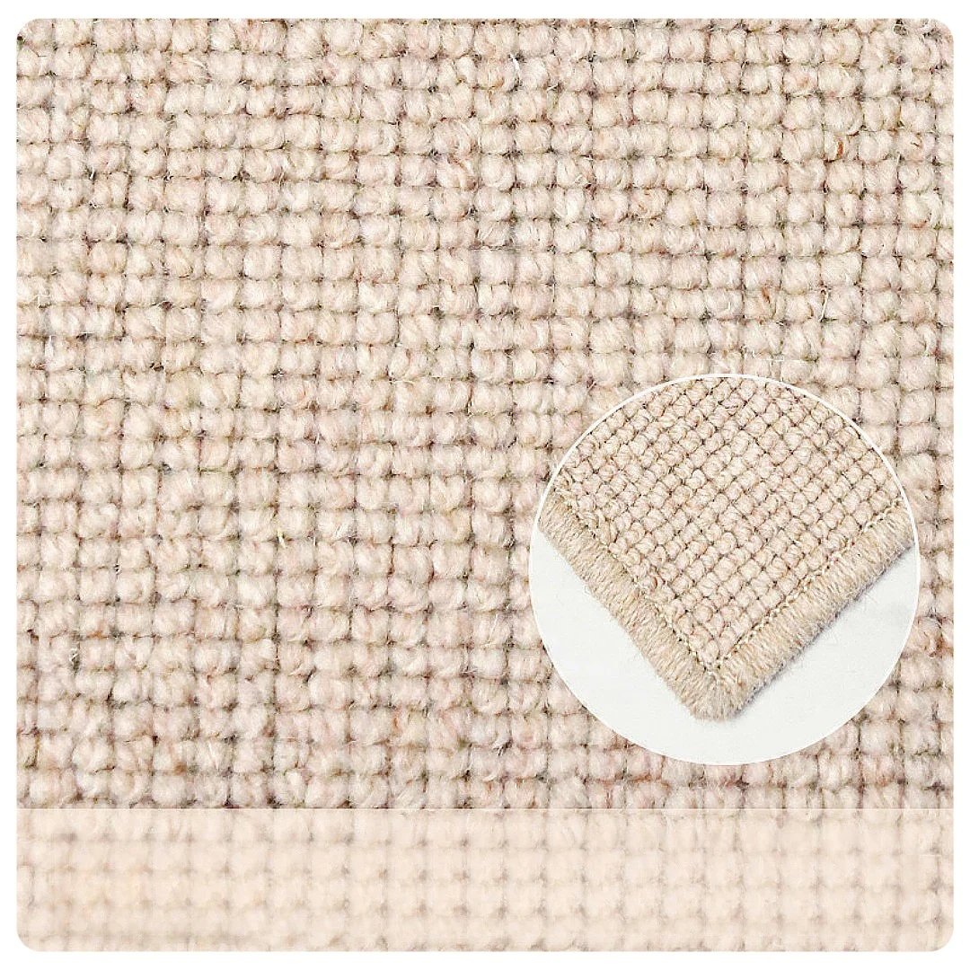 High Quality Heavy Wool Carpet Rug 7mm 2900gsm Plain Colour-B Wool Woven Double Sided Texture Braided Carpet