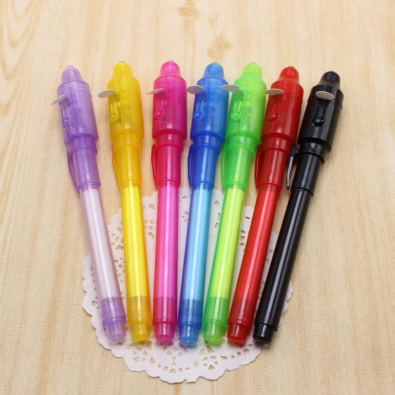 Invisible Ink Pen With Light Magic Spy Pen For Secret Message,Birthday Party,And Kids Halloween Goodies Bags Toy