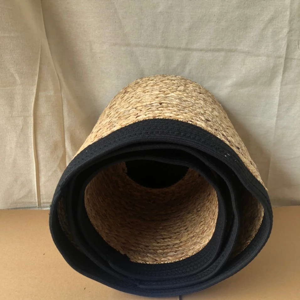 New design packs basket from water - hyacinth and cotton rope material handmade from Vietnam.