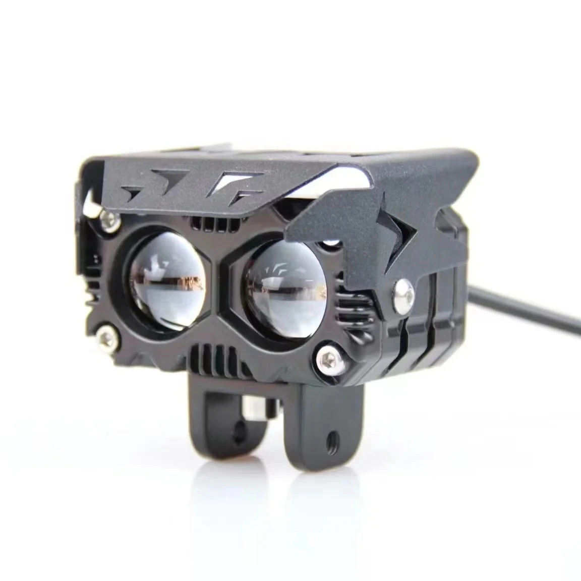 2 Eyes Motorcycle Headlights Led Spot Lights 12v Mini led  lamp Scooter Motorbike Spotlight Fog Driving