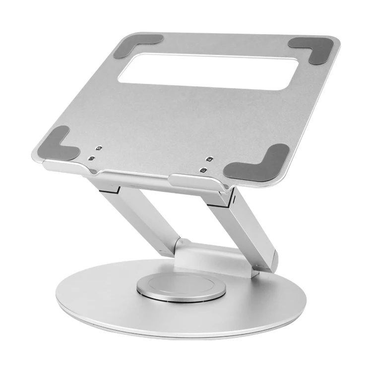 360 Rotatable Ergonomic Aluminum  Laptop Stand with Height Adjustable Laptop Holders Supporting Sit & Standing Working