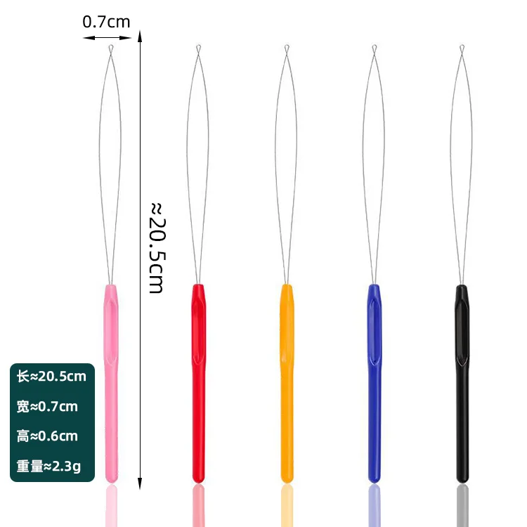Easy Loop Hair Extensions Tools Plastic Holder Micro Ring Loop Needle Threader for Hair Extension Tools Needle Threader