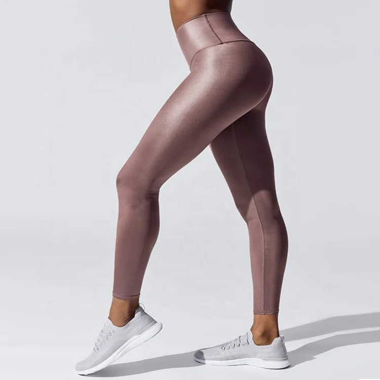 Luxury shiny Leggings Tummy Control Yoga High Waist Booty Leggings Sport Fitness Gym Pants Athletic Tights leggings women