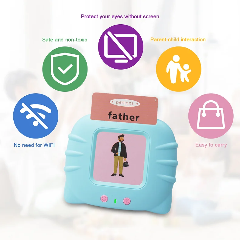 Early Childhood Education Toys Hand-held Cognitive Cards Talking Flash Cards Reader For Kids Students