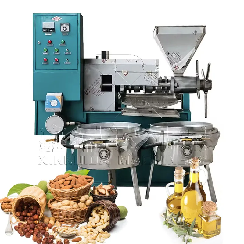 Full Set Cold and Hot Press Oil Machine Screw Avocado Rapeseed Sesame Oil Extraction Machine Automatic Oil Press Machine