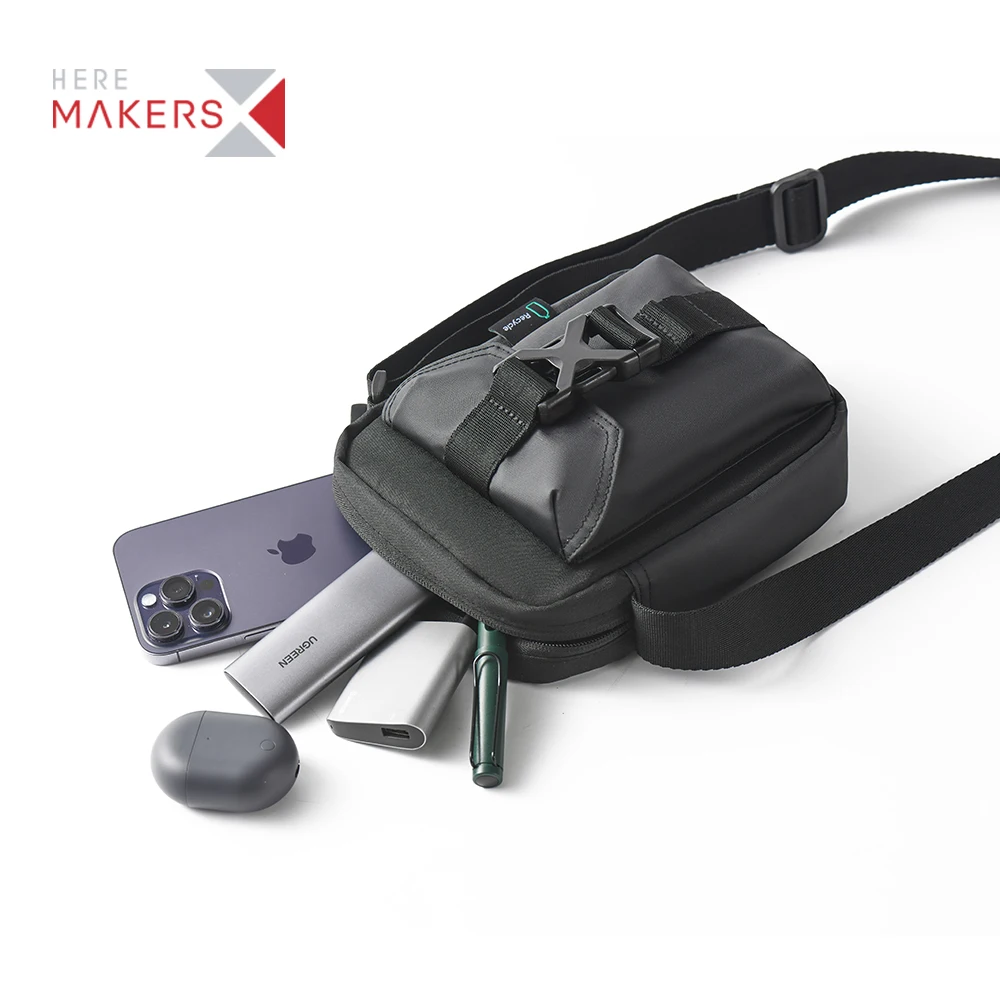 BSCI GRS Manufacturer Wholesale Fashion casual Unisex Shoulder strap purse Recycled mobile phone Sling bag