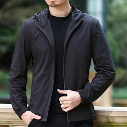 Sports jacket for men Custom 100% Polyester jacket Hooded Windbreaker Jacket