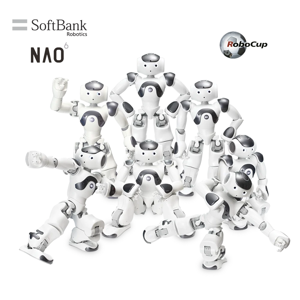 SoftBank Robotics Smart Robot NAO, Humanoid Programmable for Robocup 2022 7 vs 7 Standard Platform League, Pack of 7