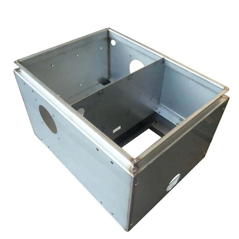 Custom box bending stamping works enclosure processing parts welding service stainless aluminium steel sheet metal fabrication
