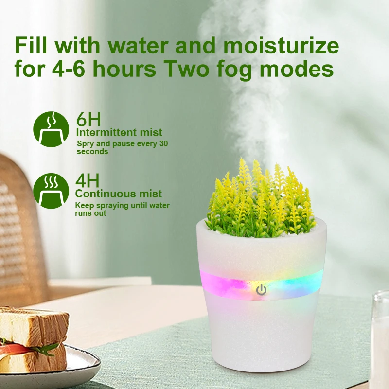 Factory Outlet Grass Plant 7 Colors Humidifiers Pp Manual Evaporative Humidifier Air Purifier Diffuser Air Humidifiers For Car
