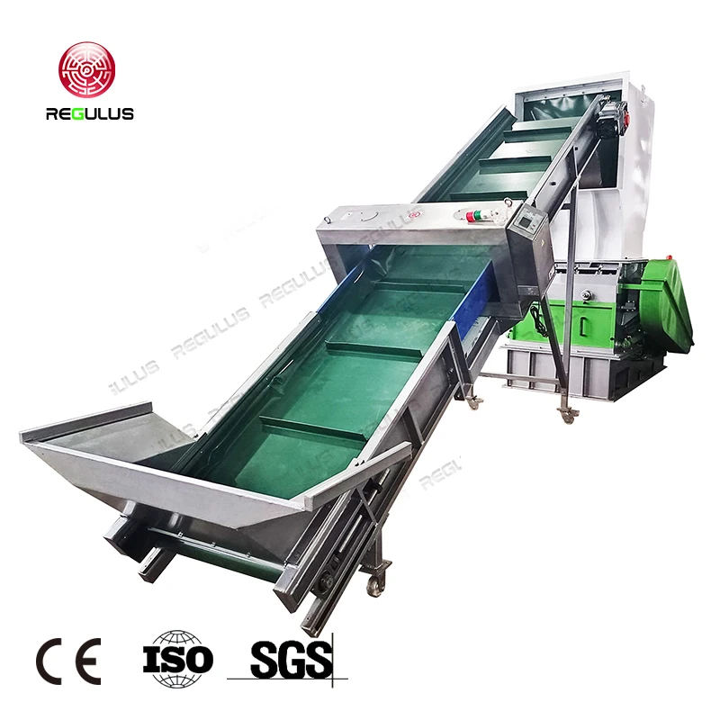 Regulus PP Bottles Woven Bags Bulk Bags Rubber Reusing Crushing Equipment Grinding Machine Granulator Plastic Recycling Crusher