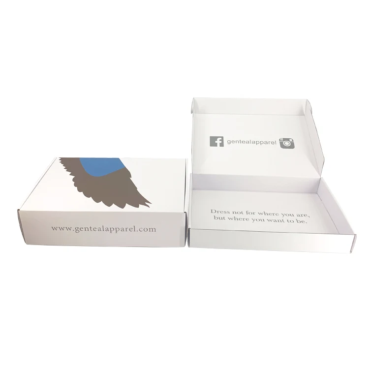 High quality enviroment wholesale custom size stronger corrugated paperboard packaging gift box for T-Shirt and Jeans