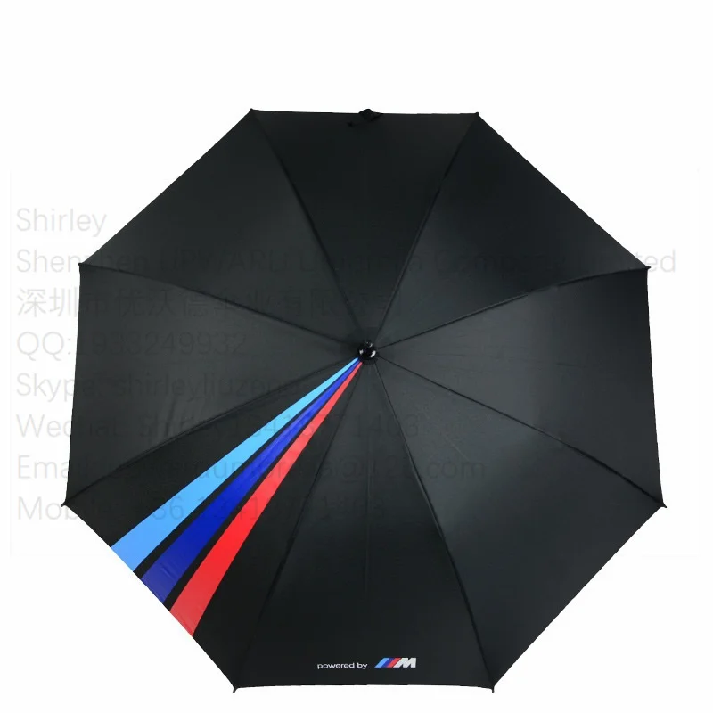 B MW Promotional Straight Umbrellas Customized logo Printing Strong Windproof Golf Umbrella