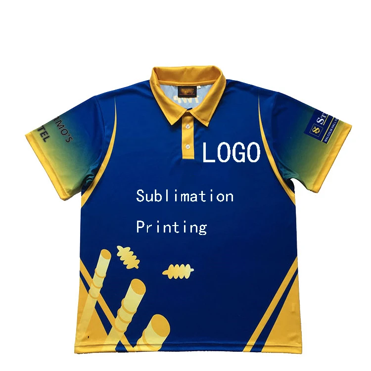 Full Sublimation Print Collar T Shirt Uniform Workwear Unisex Golf Polo Shirt Running Performance Customized Logo Polo Shirt