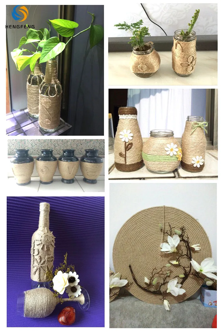 Quality Natural 5-60mm for shoes Factory Bulk 6mm Jute Sisal Natural Hemp Manila  braided jute Rope