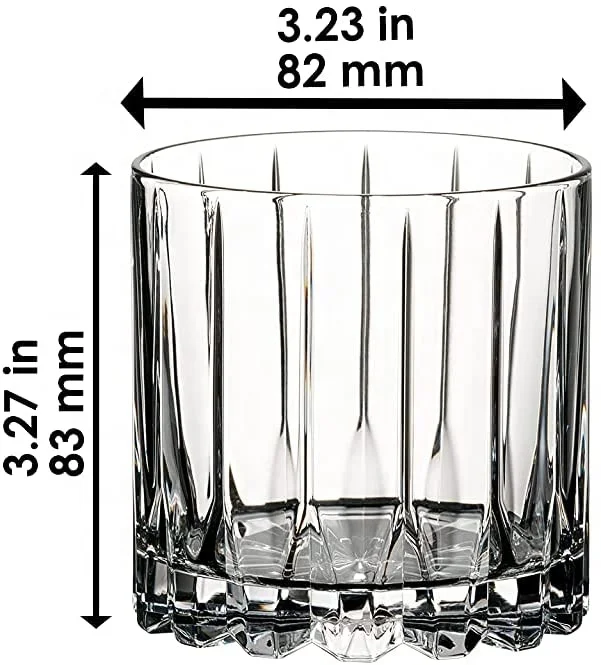 Transparent Striped 14OZ Whiskey Tasting Glass Shot Glass Cup Drink Specific Glassware Whiskey Glass Set for  Party or Bar