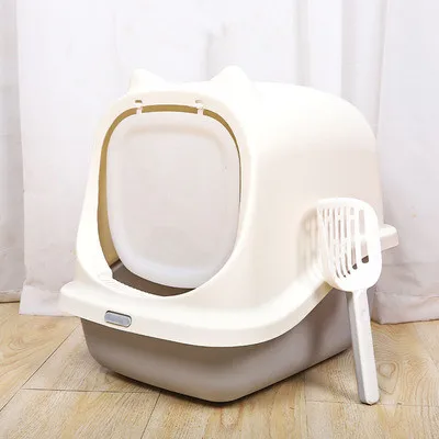  Taotao Pet новый дизайн большой запасной пластиковый Туалет для кошек закрытый туалет с бесплатной