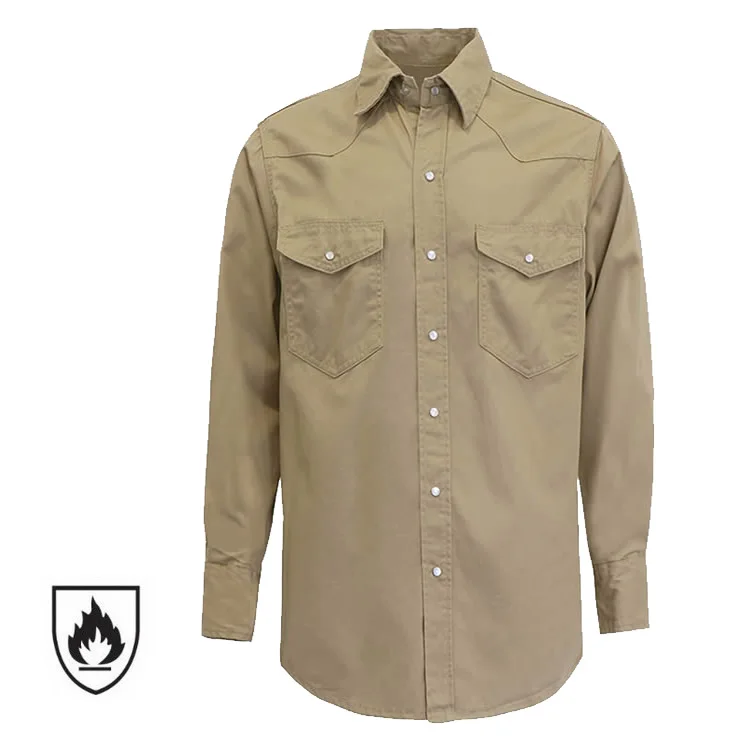 Hot Sale NFPA 2112 CAT 2 Long Sleeve Welder Welding FRC FR Flame Retardant Fire Resistant Shirts