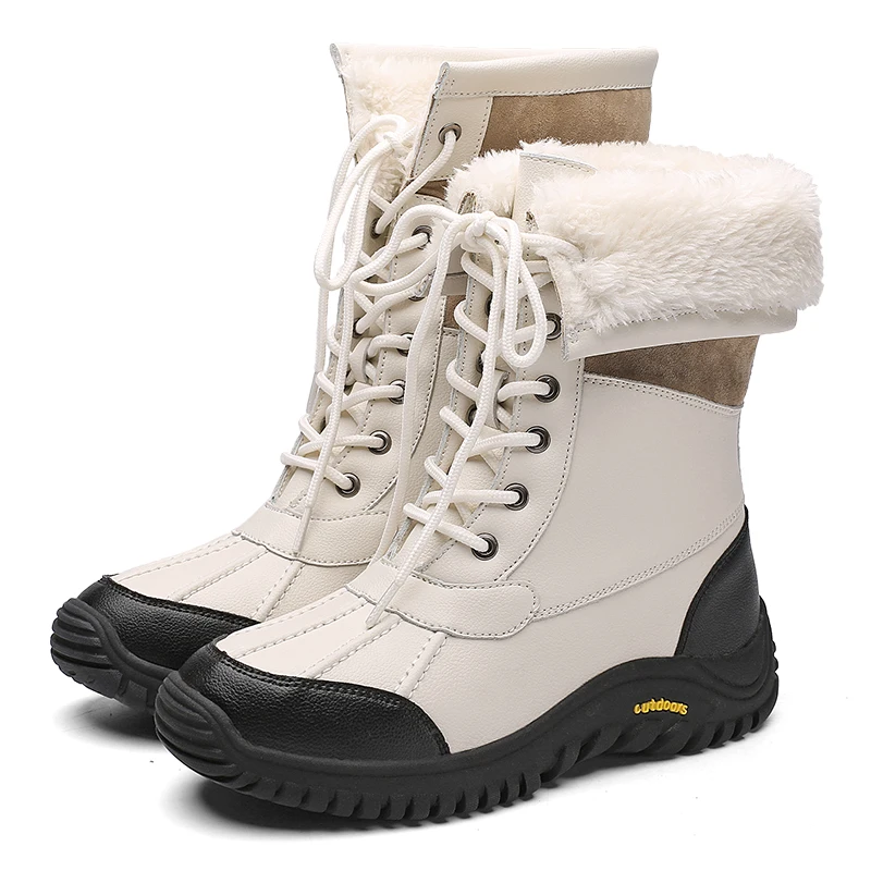 Custom Women Boots Non-slip Waterproof Winter Ankle Snow Boots Women Platform Winter Shoes with Thick Fur Botas Mujer thigh