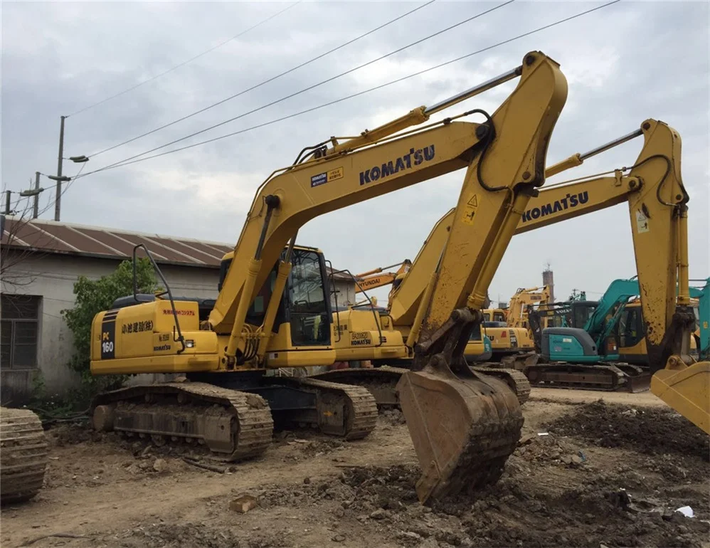 PC160-7 гидравлический гусеничный экскаватор Komatsu японская модель распродажа с основными компонентами двигателя и насоса