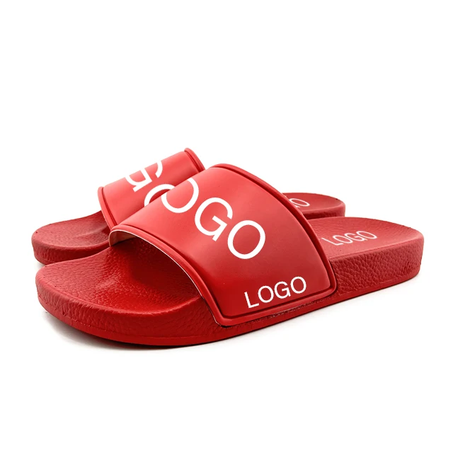 Fashion PVC Slide Slippers For Men Custom Logo,Sandal Mens Custom Footwear Slides,Custom Logo Blank Slide Sandals Men Slippers
