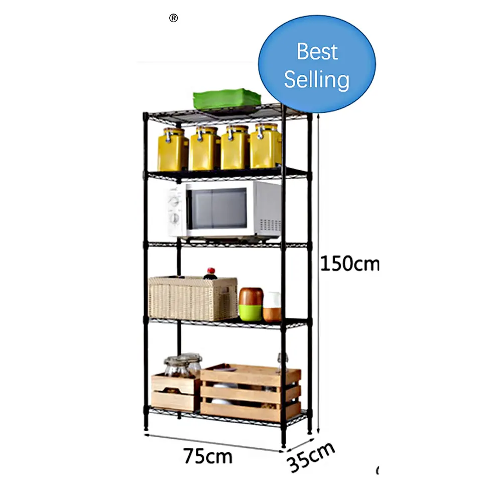 5 Layer Steel Storage Shelf Units Home Kitchen Storage Racks and Shelves for Storage Garage