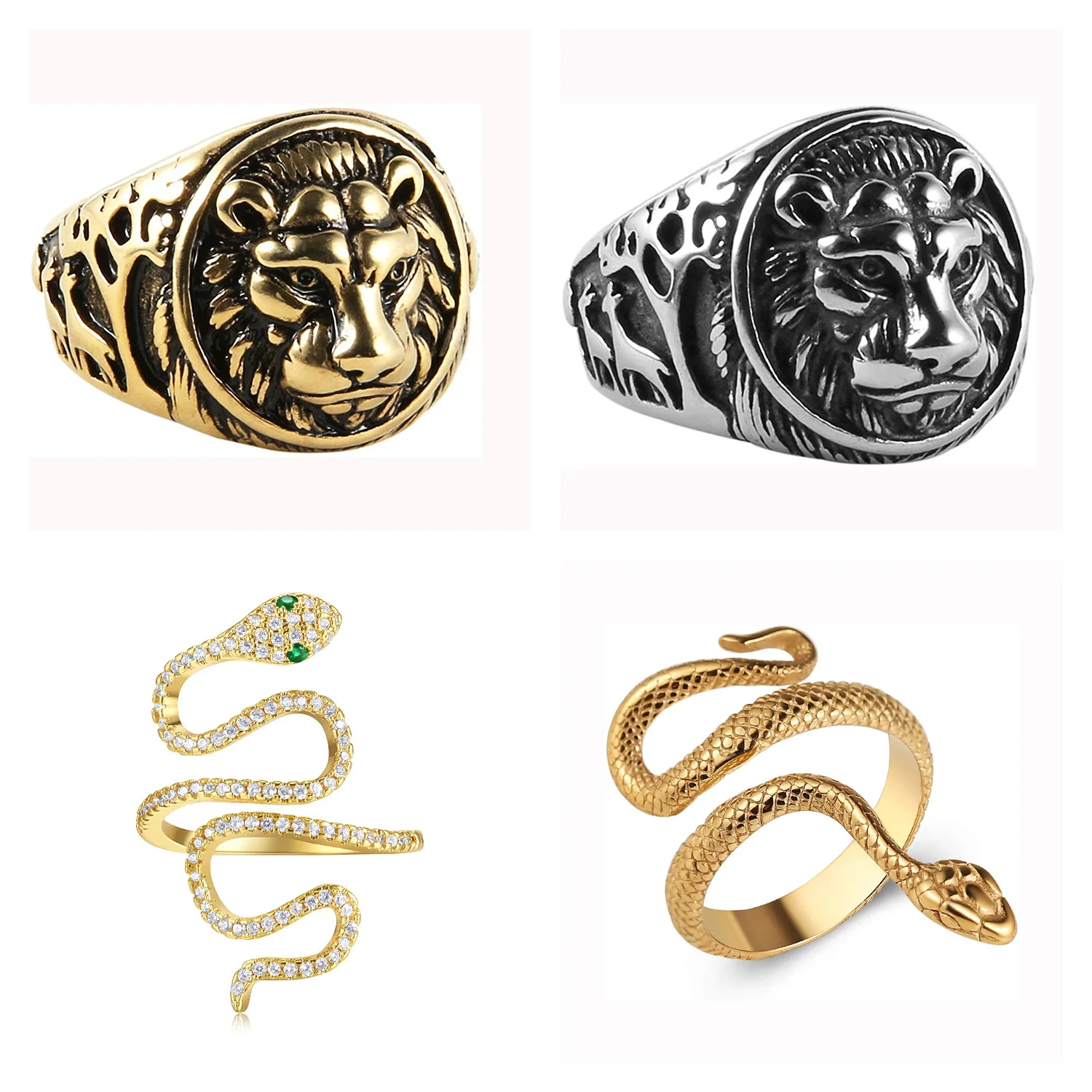 Bee Deer Antler Animal Open Bunny Tortoise Octopus Adjustable Elephant Fish 925 Sterling Silver Lion Cat Cute Snake Pigeon Ring