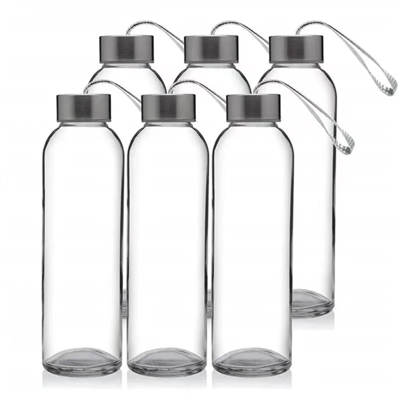 Glass Bottles 500ml Eco Friendly Bpa Free Stainless Steel Lid Drinking Bottle  Drink bottle