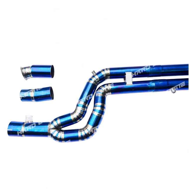 High Quality Popular bluish titanium performance alloy exhaust tips valve engine variable for TOYOTA SUPRA A90 3.0T