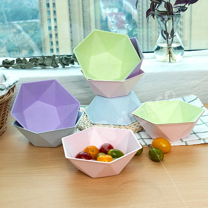 bagasse 16oz soup salad bowl food container assorted color soup bowl disposable bagasse square plate paper plate
