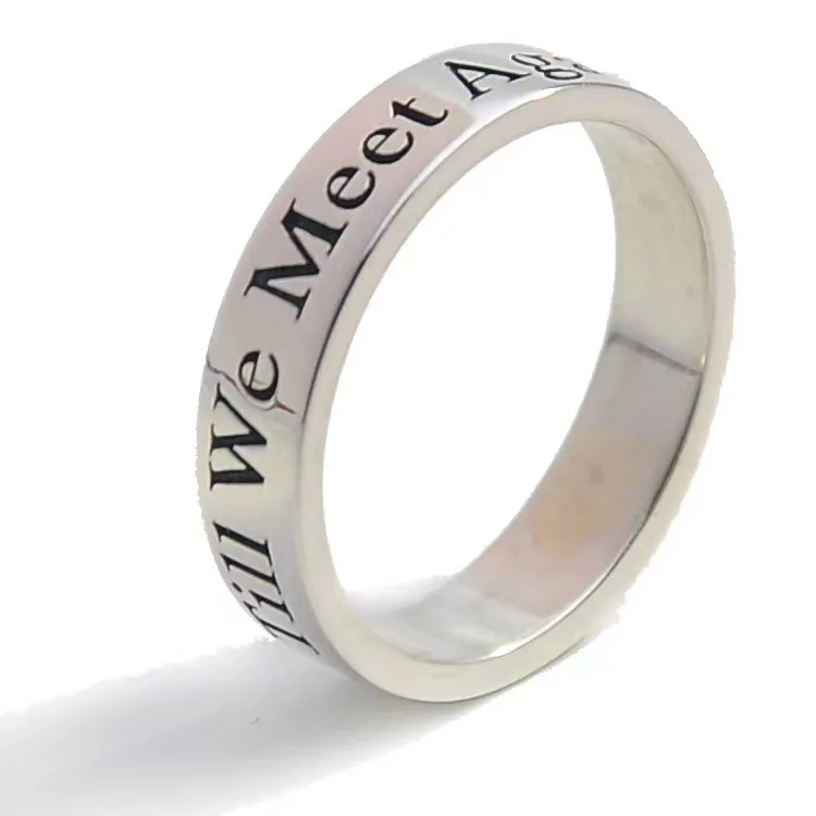 Engraved Logo Name Ring With Heart Women Ring 925 Sterling Silver Personalized Fashion Jewelry Christmas Gift Wholesale