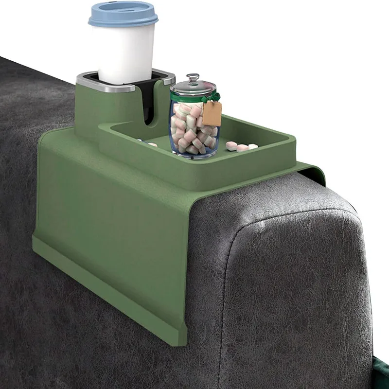 Custom Silicone Sofa Armrest Tray , Super Large Anti-Spill Couch Cup Holder, Drink Holder for Couch Arm Tray