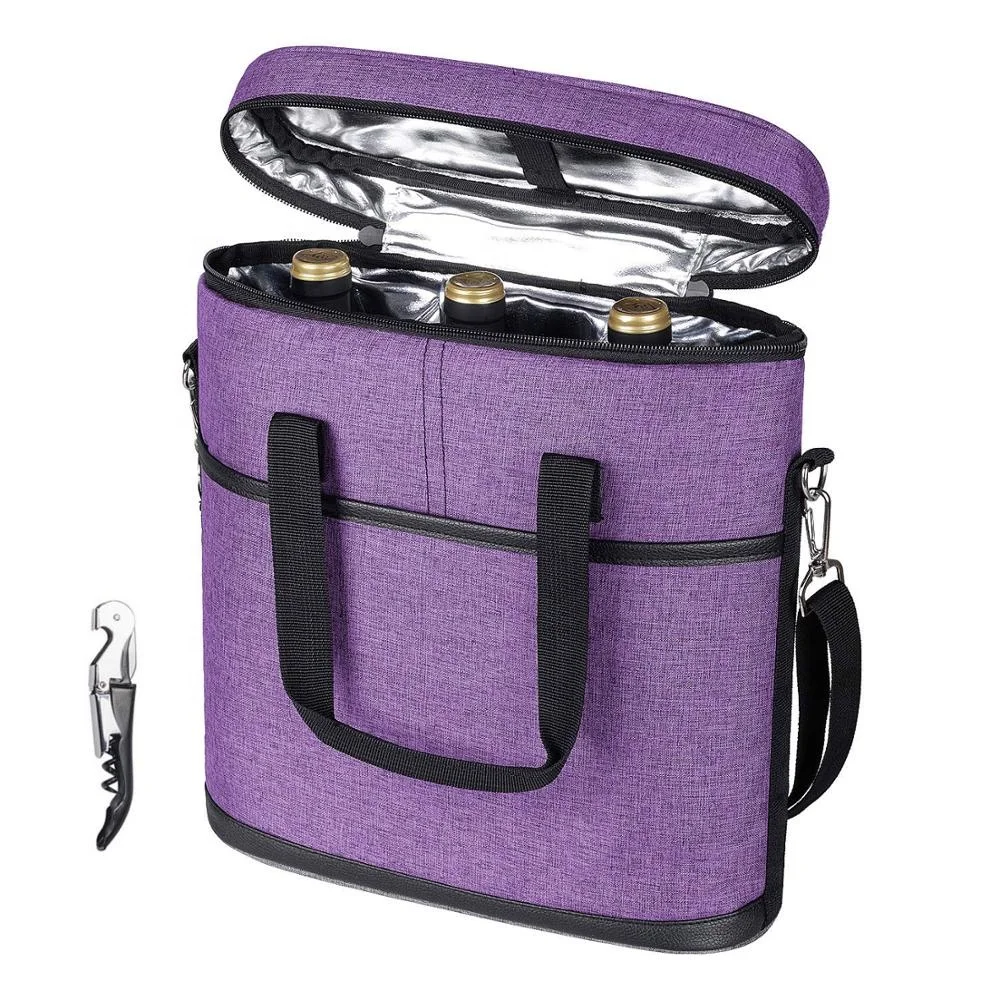 2 Bottle Wine Carrier Bag Tote Insulated champagne tote bag Waterproof picnic BOX wine cooler bag
