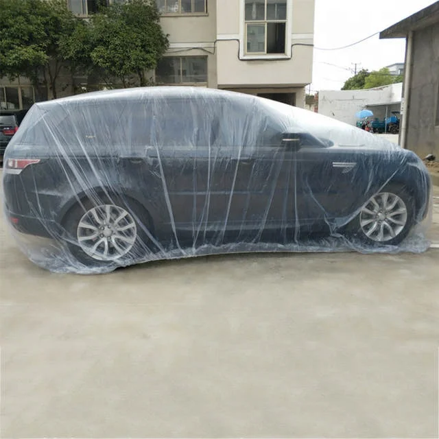 Высокое качество прозрачный водонепроницаемый pe пластиковая крышка автомобиля