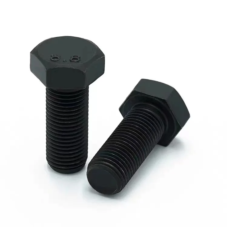DIN933 Black Phosphate Hex Head Bolt factory 5/16-18 Hex Cap Bolts Grade 8 Alloy Steel Black Oxide