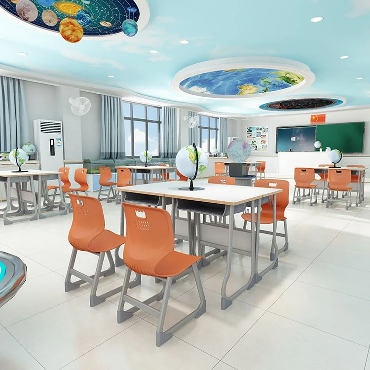 Modern School Furniture Tables and Chairs School Classroom Tables and Chairs Set Student Tables and Chairs