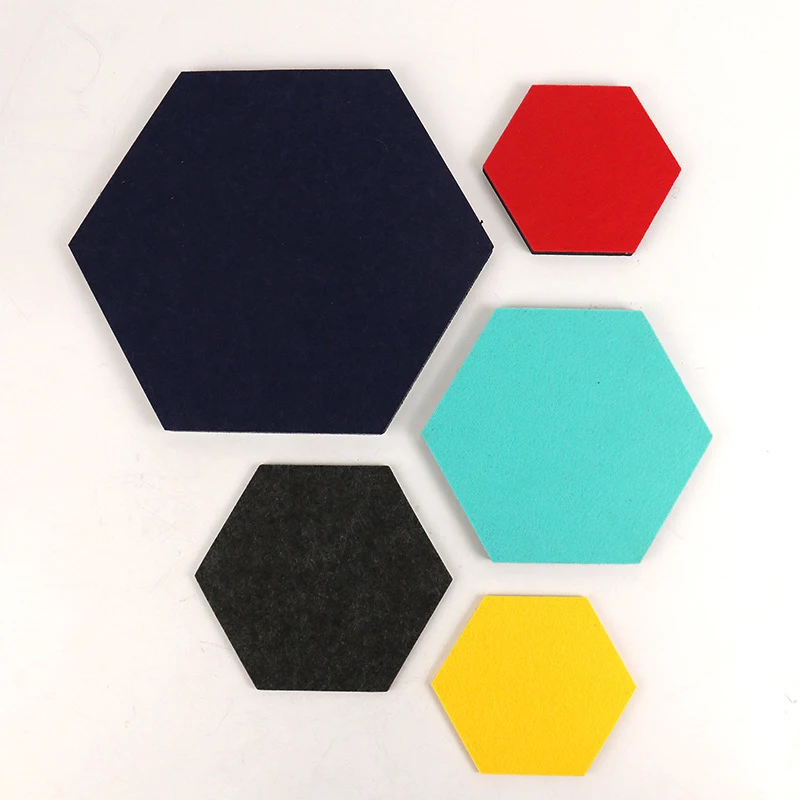 Hexagon Acoustic Panels Art Decor Sound Proof Padding Sound Dampening Panel Acoustic Foam Wall Tiles