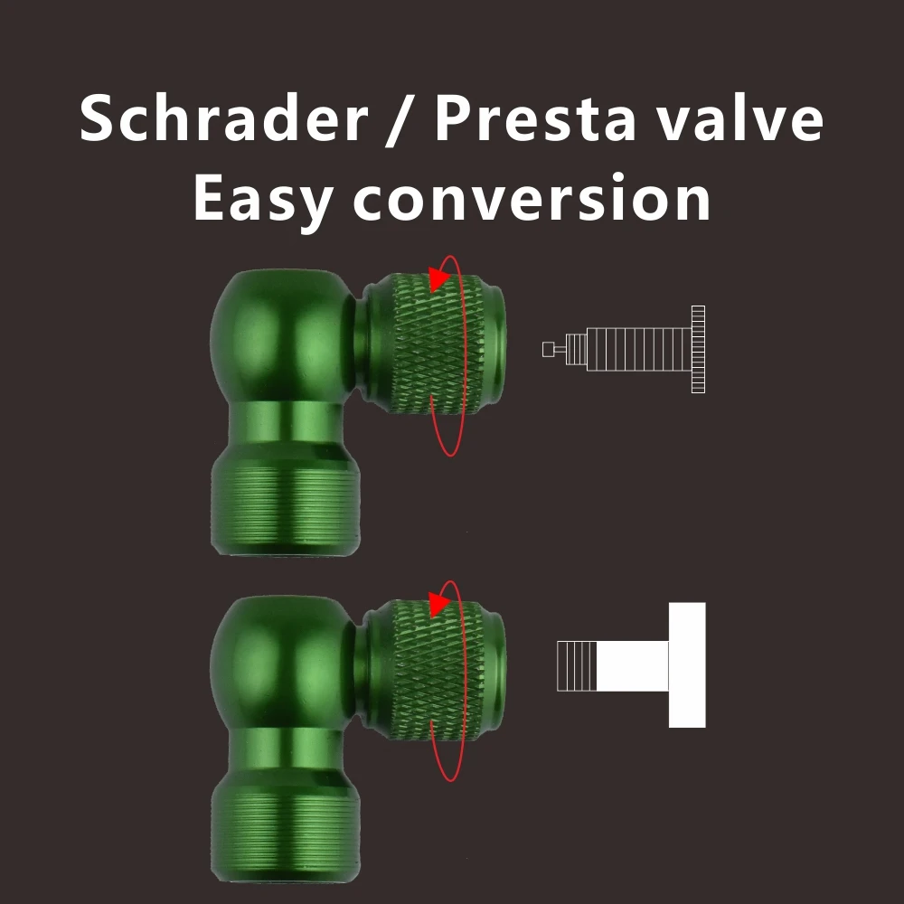 Bike Tire Inflation Schrader and Presta Compatible CO2 Cartridge Inflator