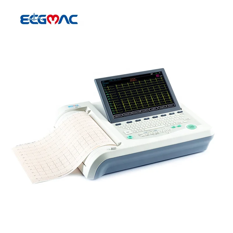 EM-1201B ECGMAC Medical 12 channels ECG machine Foldable ECG