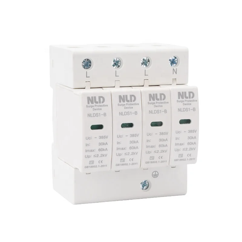 Solar PV AC DC 20kA  4P 1000V  surge protector protection arrester surge protector device SPD For House