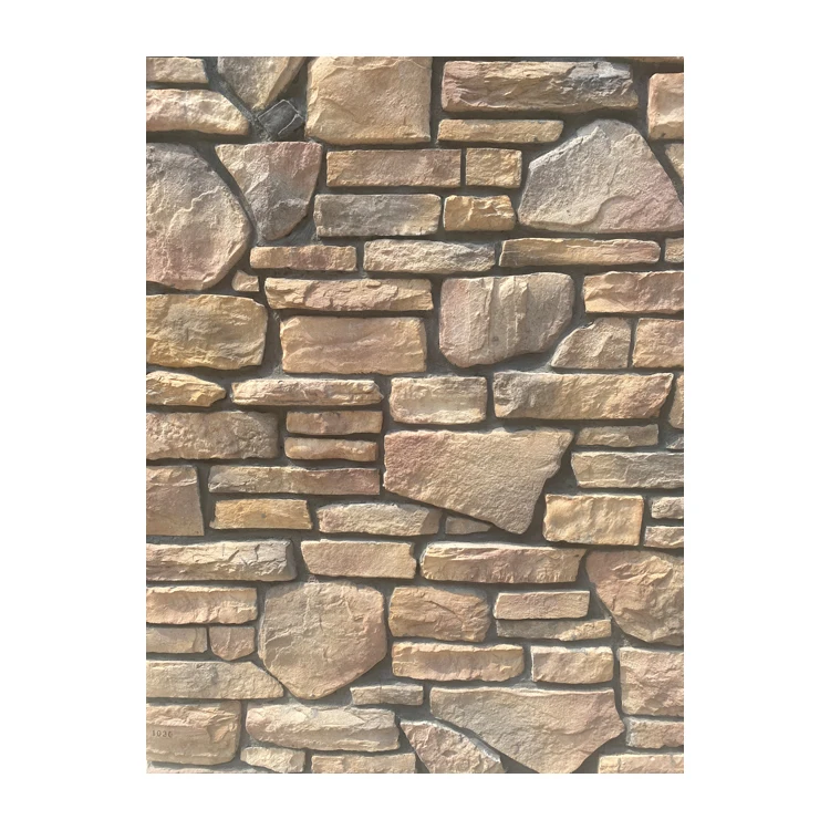 China Supply  Yellow Color LM1030 Artificial Culture Stone Faux Wall Stone