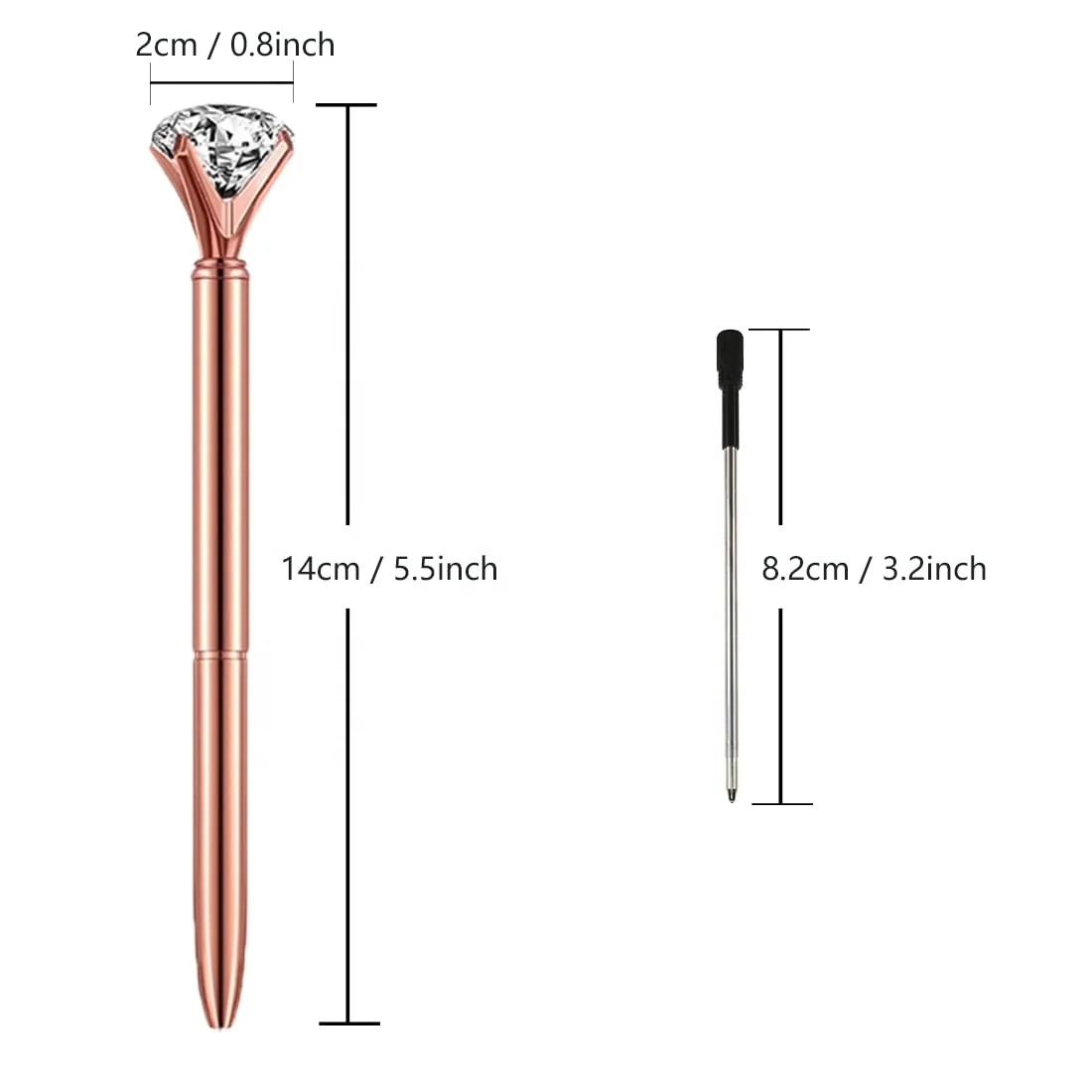 Mixed Colors Bling Pens Crystal Diamond promotional Fancy Metal Ballpoint Pen