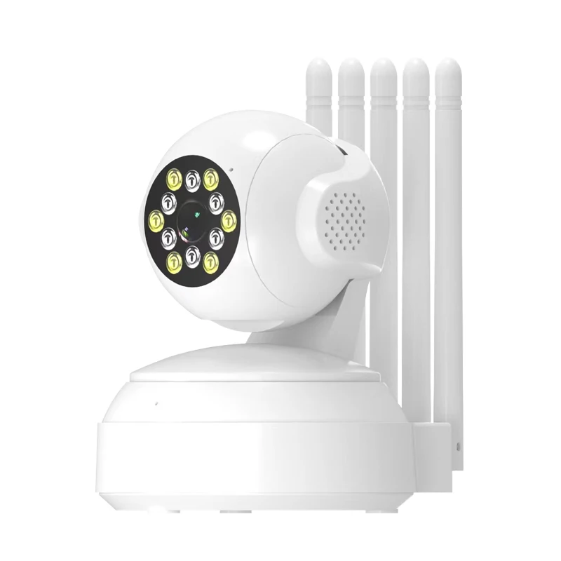 Оптовая продажа, IP-камера с пятью антеннами 720P HD Wi-Fi, комнатная Беспроводная PTZ-камера безопасности с ночным видением