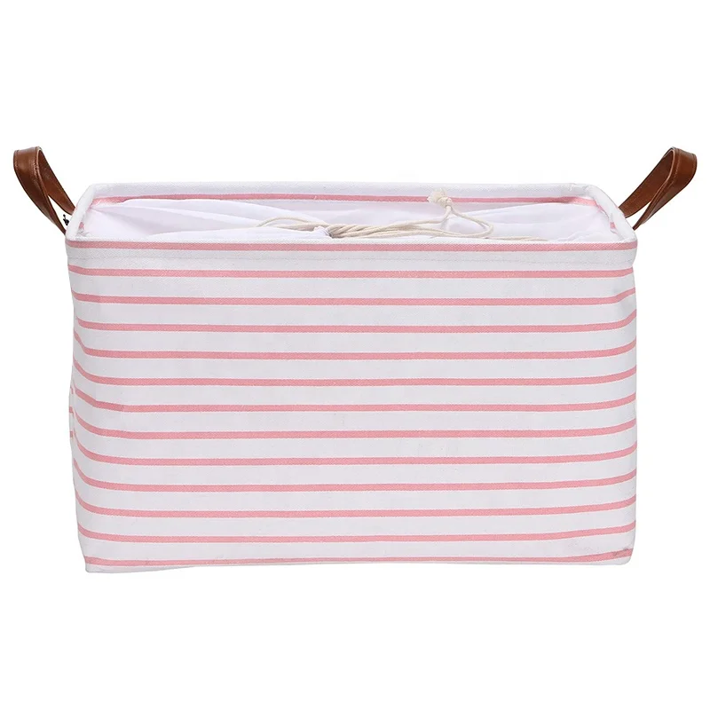 Collapsible Polyester Storage Basket  Home Organizer Storage bin box Solution for Office, Bedroom, Closet