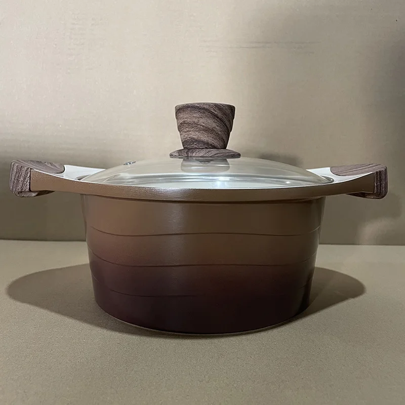 Musae Die Cast 19PCS Cookware Set Non-stick Marble Granite Coating Casseroles induction Cooker Spiral Bottom